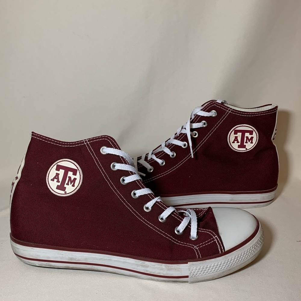 Texas A&M Aggies Men’s Burgundy High Top Sneakers Size 11